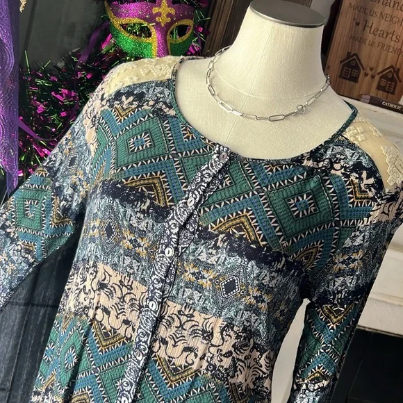 NWOT ~ Mystree Boho Dress Tunic Top - Picture 4 of 13